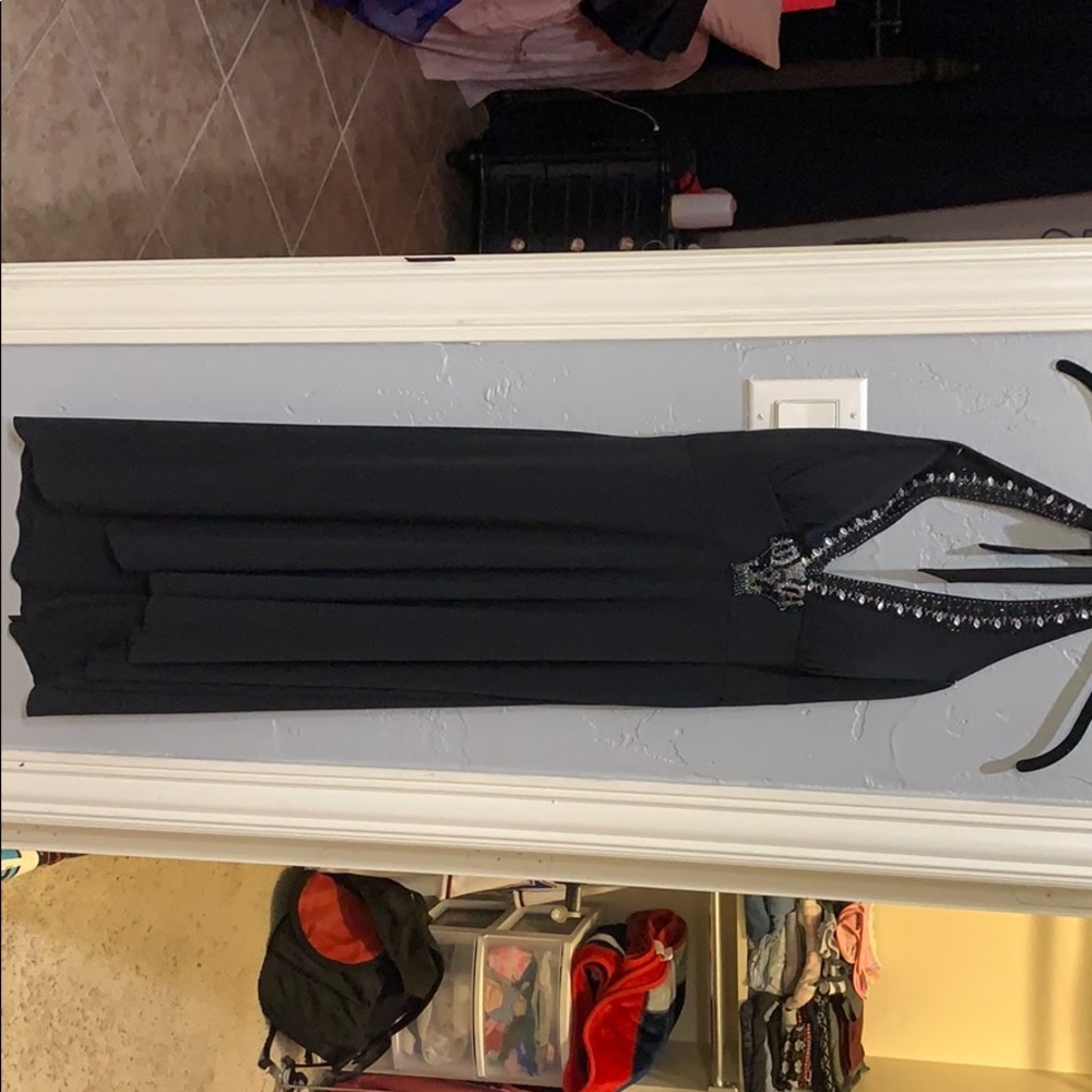 Black halter dress
